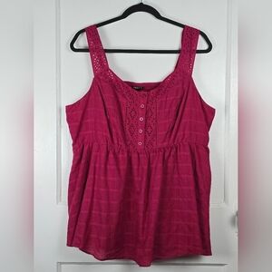 NWT Torrid Babydoll Eyelet Tank 1X